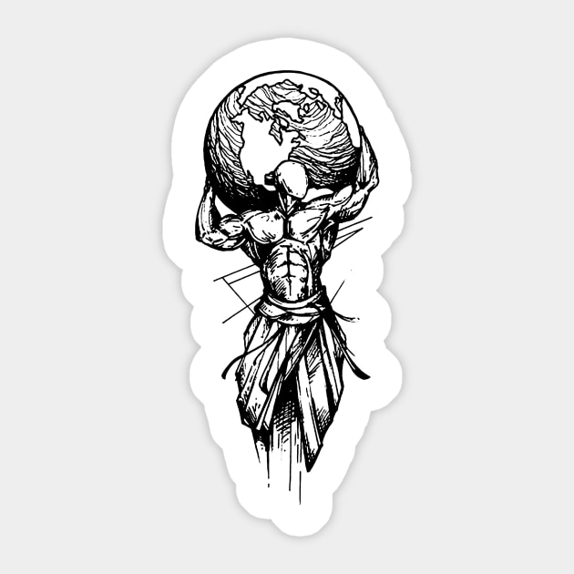 Strong Man Sticker by hitext